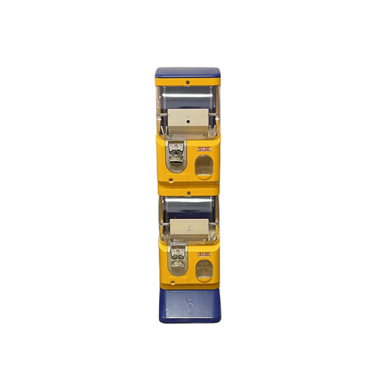 Bright Box Capsule Vending Machine - Yellow Body / Blue Top