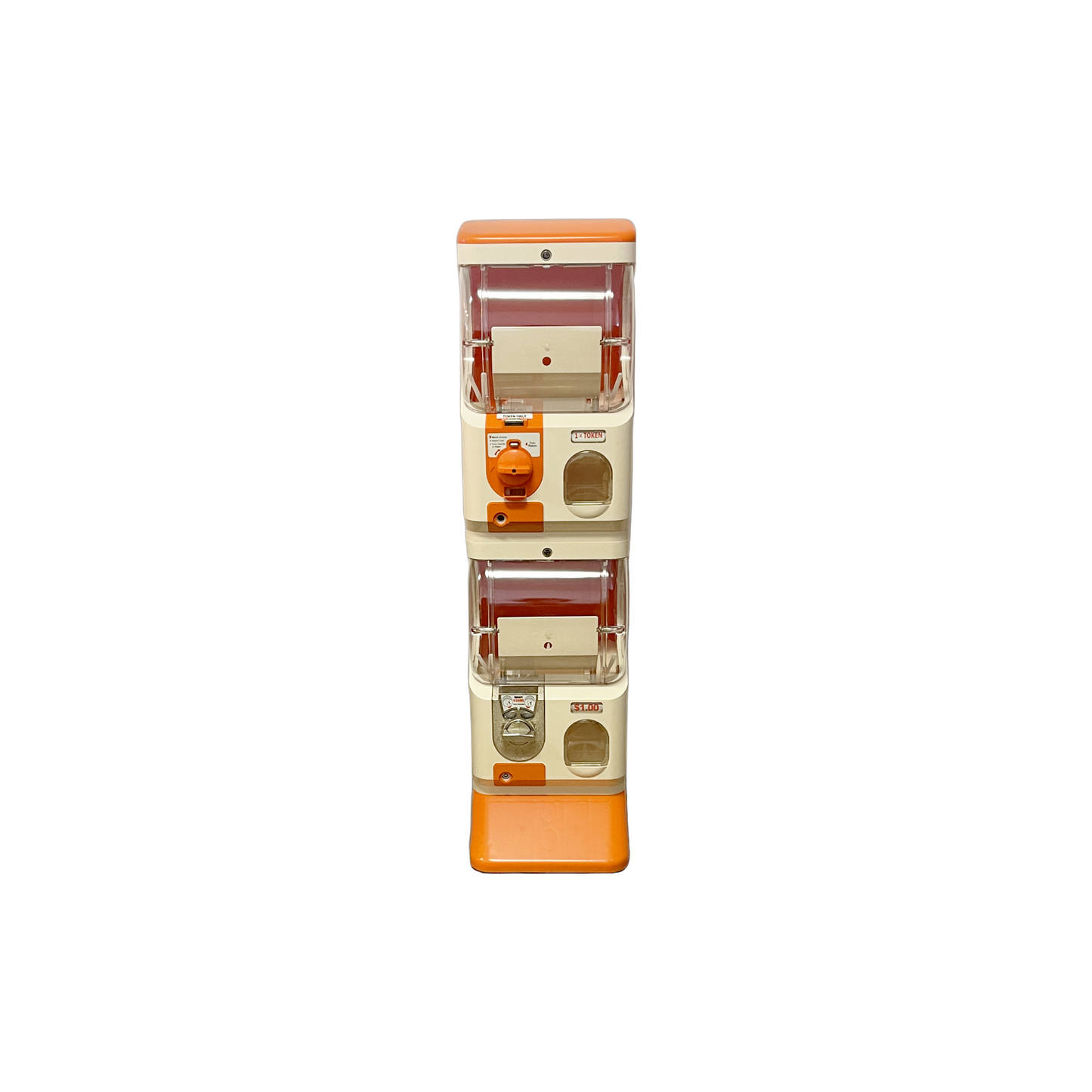 Bright Box Capsule Vending Machine - Ivory Body / Orange Top 006