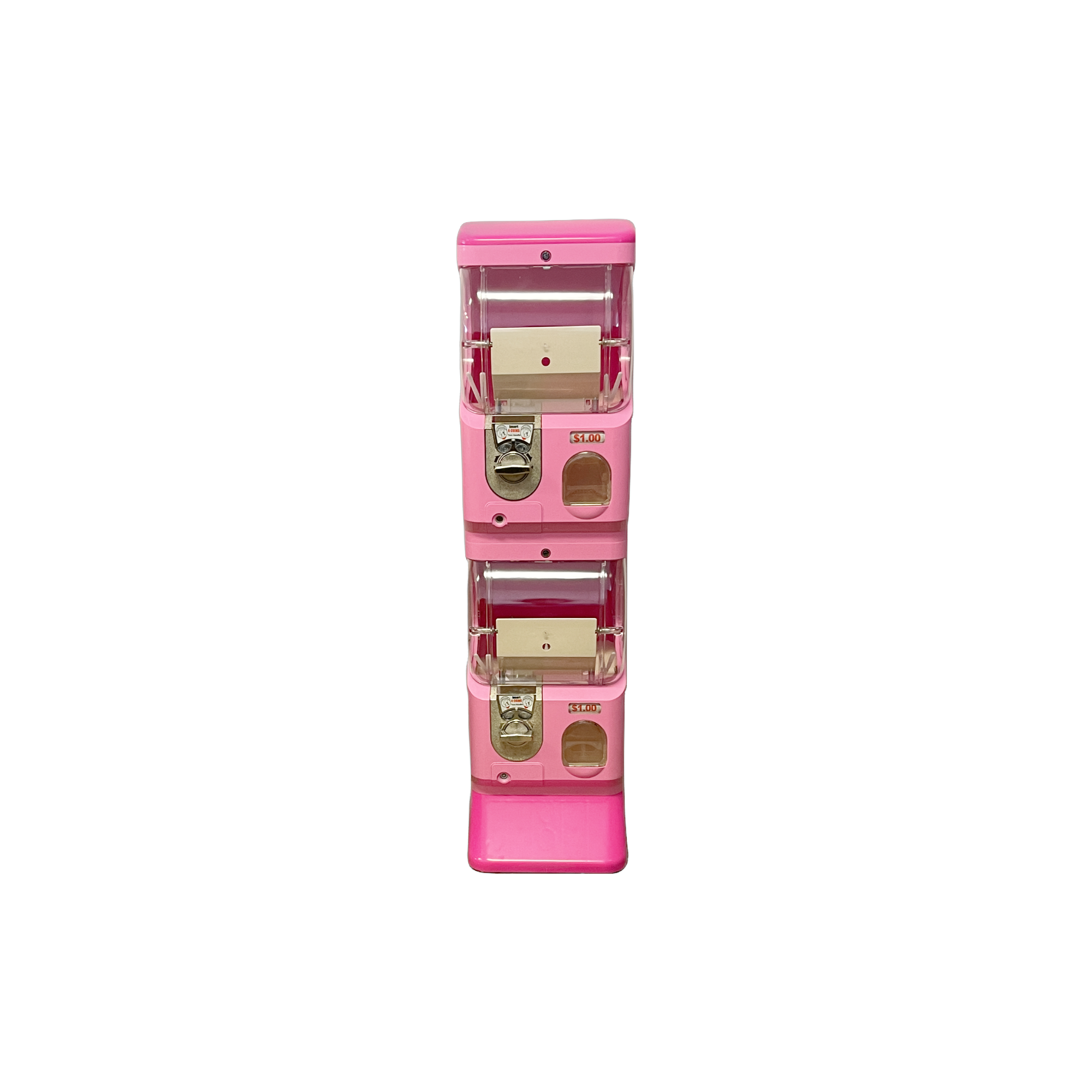 Bright Box Capsule Vending Machine - Solid Pink Body / Solid Pink Top